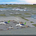Bird's Eye View Planning of Airport Infrastructure with Terminal Runways and Parked Aircraft