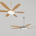 Modern Ceiling Fans with Wooden Blades LED Lights and Metal Base Design