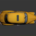 Cartoon Style Yellow Taxi With TAXI Roof Sign And Round Windows