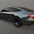 Sleek Electric Concept Car with Futuristic Front Fascia Large Wheels and Streamlined Body
