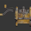 Industrial Yellow Lifting Equipment Featuring Metal Fork Structure And Handle