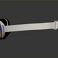 White Goggles With Colorful Lenses Black Frame And White Strap