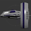 Modern White And Blue Spacecraft With Curved Wings For Space Exploration