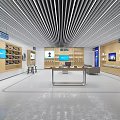 Modern Digital Store Interior With Displayed Electronics TV Screens On Walls And Shelves