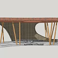 Gallery Leisure Post Ride Post Leisure Jingting Park Service Point 3d model