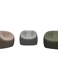 Modern Round Design Single Sofas In Pink White Green Fabric For Living Room Interior