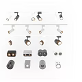 Downlights and Spotlights with Various Modern Designs Black White Colors and Track Styles