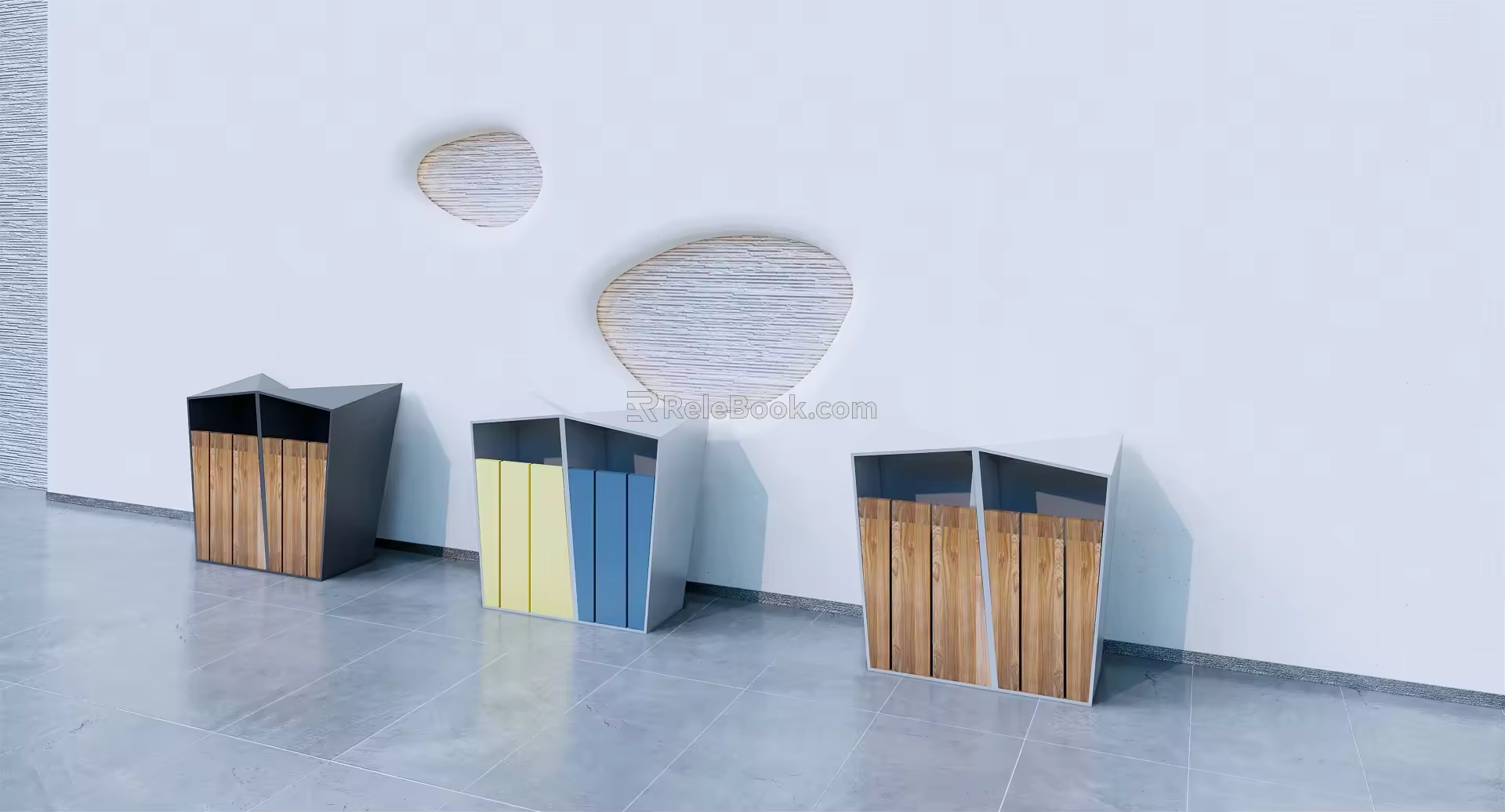 Modern trash can 3d model