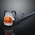 Orange And White Backpack Leaf Blower A Powerful Portable Ergonomic Household Appliance