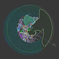 Aerial Planning of Urban Development Featuring Waterbody Green Spaces and Building Layout