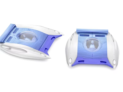 Smart Machine Blue And White Housing With Innovative Design Components 3d model