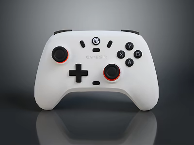 White GameSir Game Controller With Black Buttons And Ergonomic Design For Daily Use 3d model