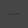 Ornate Sword With Leather Hilt Green Decorative Rings Silver Crossguard Intricate Engravings And Red Silver Blade