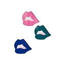 Vibrant Lips Shaped Wall Decor in Pink Green Blue for Modern Interior Design