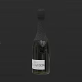 Elegant Wine Bottle And Wine Glass Display With Premium Design On Dark Background