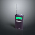 Purple Computer Handheld Device Featuring Digital Display Antenna And Top Button