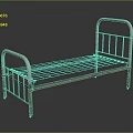 Vintage Rusted White Metal Frame Single Bed Furniture With Classic Design