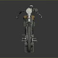 Vintage Green Motorcycle With Brown Leather Seat And Black Spoke Wheels Classic Design