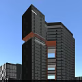 Vibrant Commercial Street With Colorful Buildings Pedestrians Billboards And Outdoor Square