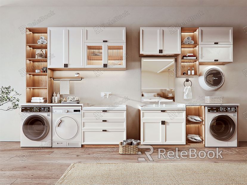 Modern washing machine cabinet model