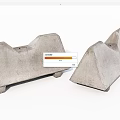 Concrete Fence Blocks With Wedge Shape And Stable Support Base