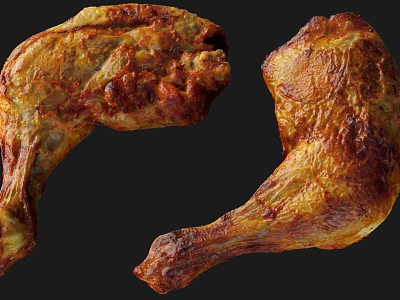 Modern Orleans Chicken Leg Fried Chicken 3d model Modern Orleans Chicken Leg Fried Chicken 3d model