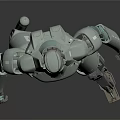 Futuristic Robot With Metallic Body Green Eyes Mechanical Limbs And Detailed Structure