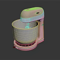 Pink Electric Stand Mixer With Modern Design And Metal Mixing Bowl