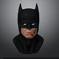 Detailed Black Batman Mask With Pointed Ears And Realistic Facial Features