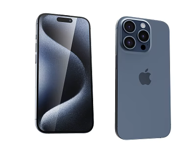 Apple Smartphone Curved Front Display Design With Back Triple Camera And Gray Finish 3d model