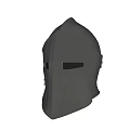 Classic Medieval Knight Helmet with Shiny Metal Surface Spiked Top and Face Guard