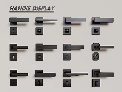 Modern Hardware Door Handle Metal Handle 3d model