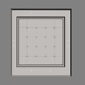 Modern Ceiling Design With Square Wooden Grid Panel And Light Border Trim 3d model