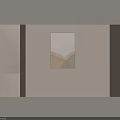 Modern Sofa Background Wall Design With Beige Panels Striped Accents And Decorative Painting