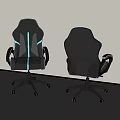 Ergonomic Empire Gaming Chairs Gray And Black With Teal Accents And Logo Design