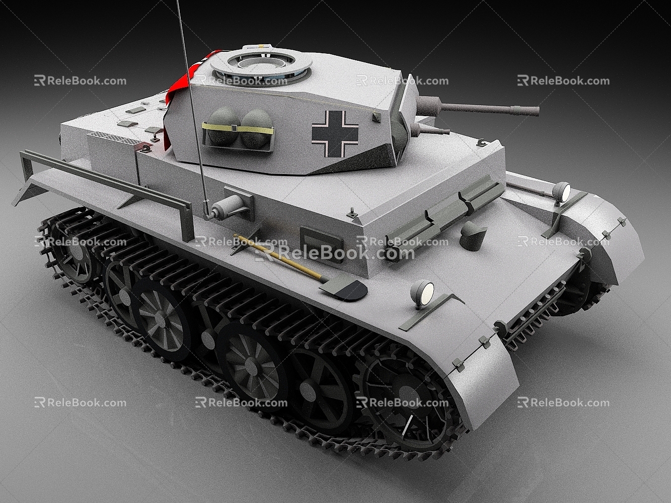 German Tank II Light Tank World War II Tank 3d model