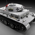 German Tank II Light Tank World War II Tank 3d model