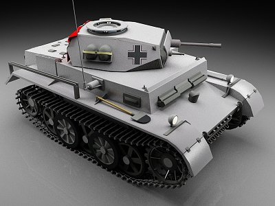 German Tank II Light Tank World War II Tank 3d model