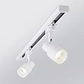 Modern White Track Mounted Spotlights And Downlights With Adjustable LED Interior Lighting