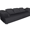 Black Velvet Sectional Sofa with Plush Cushions and Modern Design