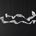 Elegant Modern Flowing Crystal Chandelier With Sparkling Glass Design For Interior Decoration