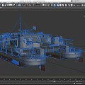 Detailed 3D Warship Model With Turrets Deck Antenna And Weapon Systems