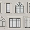 Casement Windows Various Design Styles for Home Interior and Architecture 3d model