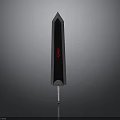 Black Sword With Red Symbol Sharp Blade And Modern Fantasy Design