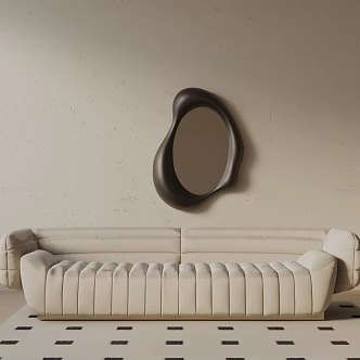 Modern three-seat sofa 3d model
