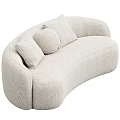Modern Plush Beige Sectional Sofa With Soft Comfortable Fabric Cushions For Living Room
