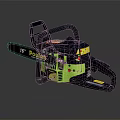 16 Inch Chainsaw with Black and Green Design Powerful Engine and Ergonomic Handle
