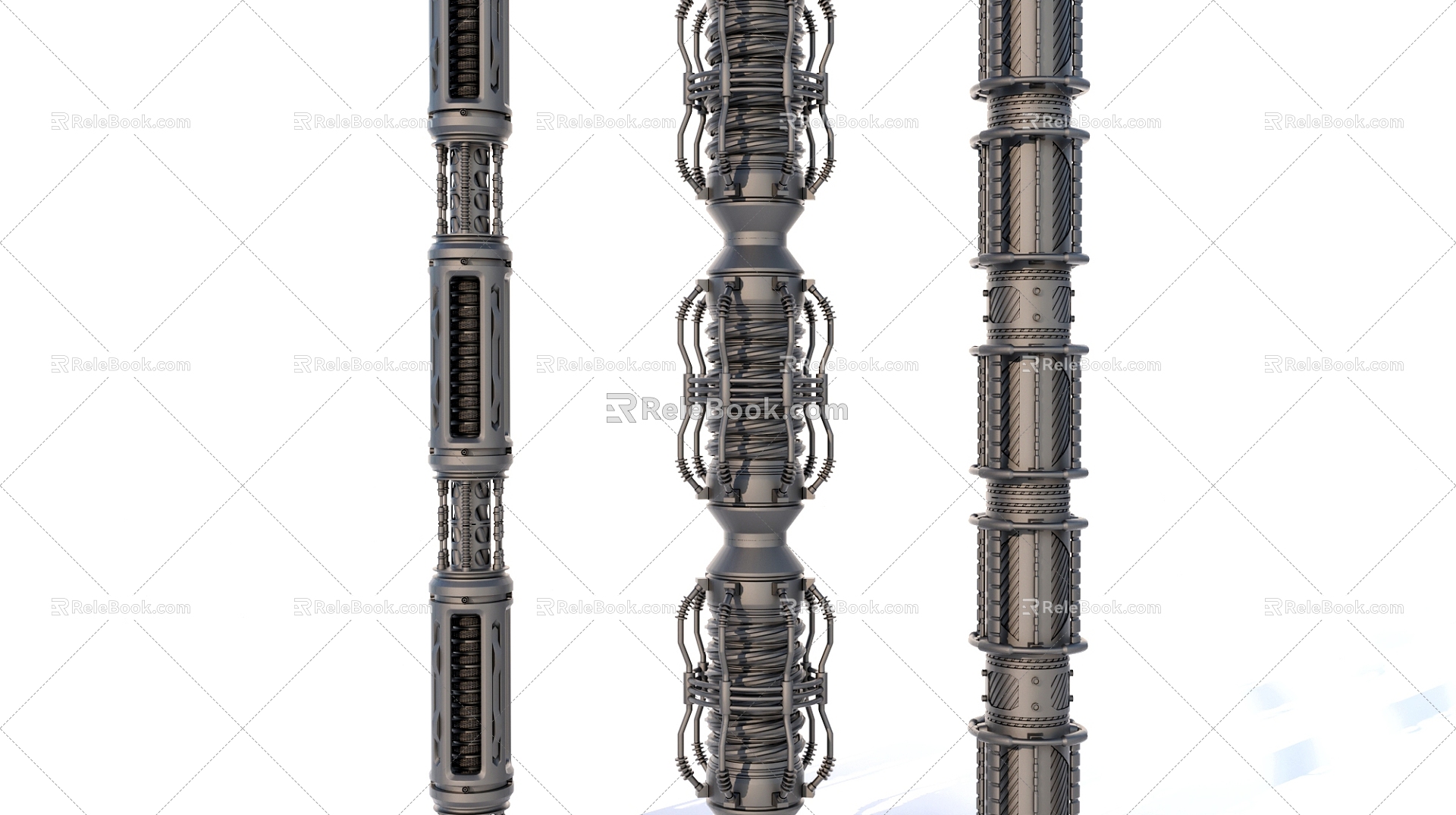 Sci-fi Pipe Hose Cable 3d model