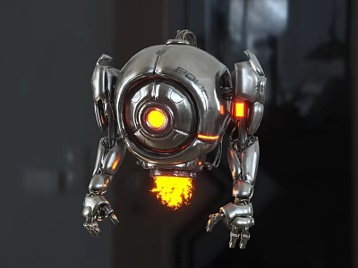 Modern Robot Spherical Robot Virtual Character Explorer Science Fiction Robot Future Robot 3d model