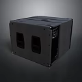 Black Computer Case With Ventilation Openings And Sturdy Metal Structure 3d model